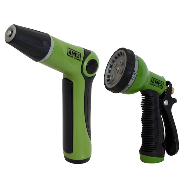 Ames Garden Hose Sprayer Set, 2-Piece, Jet Nozzle, 7-Pattern, 90 PSI 20216700 - main