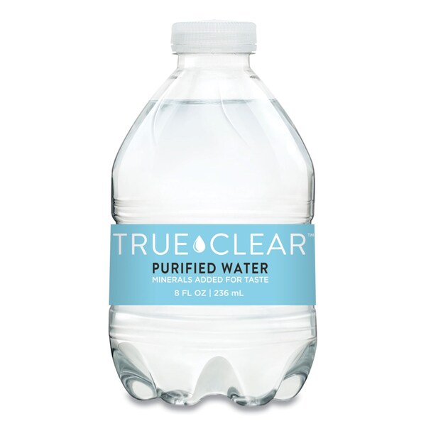 True Clear Purified Bottled Water, 8 oz Bottle, 4032PK TRC8OZ24PDMPBN168 - main