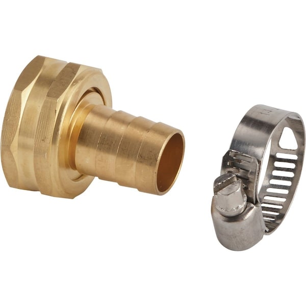 Best Garden 5/8 In. Female Brass Hose End Repair Hose Coupling GB9411-5/8" - main