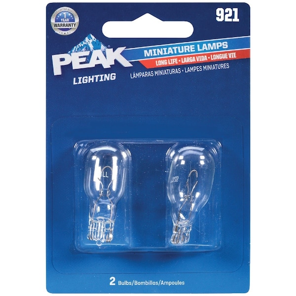 Peak 921 12.8V Mini IncandescentAutomotive Bulb, 2PK 921LL-BPP - main