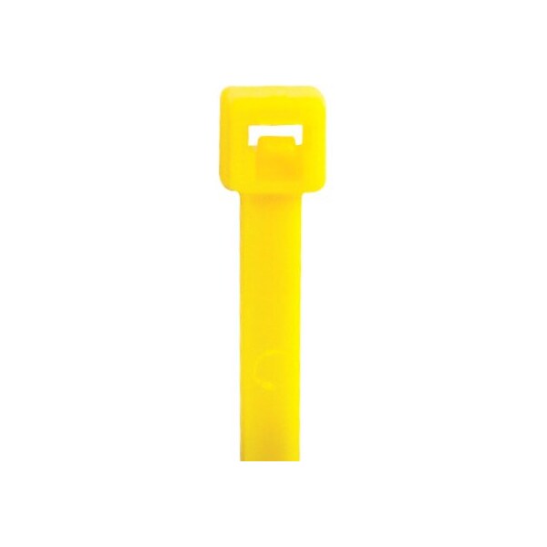 Partners Brand Cable Tie, 4 in L, Yellow, Nylon, 18 lb Strength, 1000 PK CT422C - main