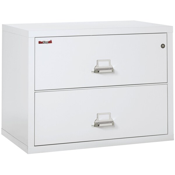 Fireking 2 Drawer, 1 Hr Fire & Impact Rated, 38" Wide Lateral Arctic White 2-3822-CAW - main