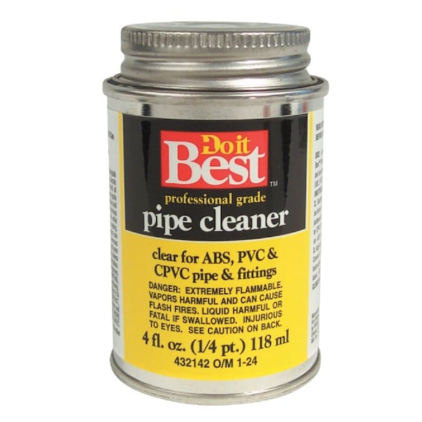 Do It Best 4 Oz. All-Purpose Pipe Clear PVC Cleaner 19103-24 - main