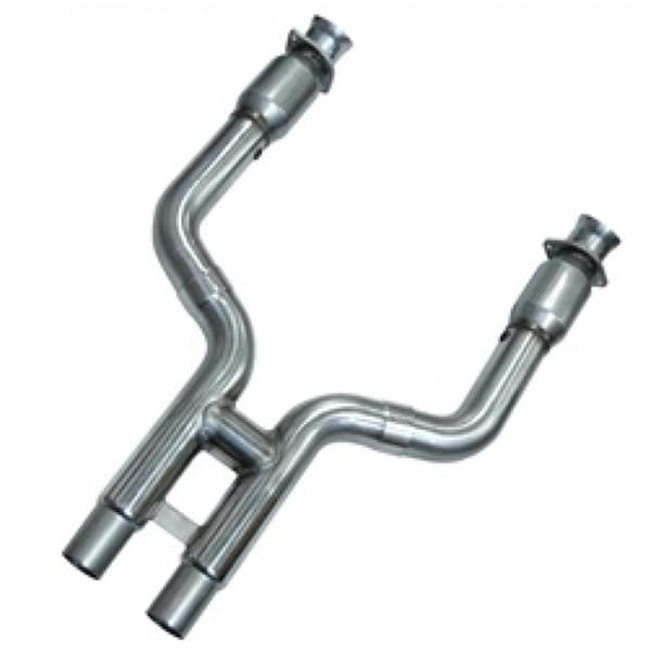 Green Arrow Equipment 3 x 2.75 in. Stainless Steel Catted H Pipe for 2011-2014 Ford Mustang GT 5.0L 4V GR2010915 - main