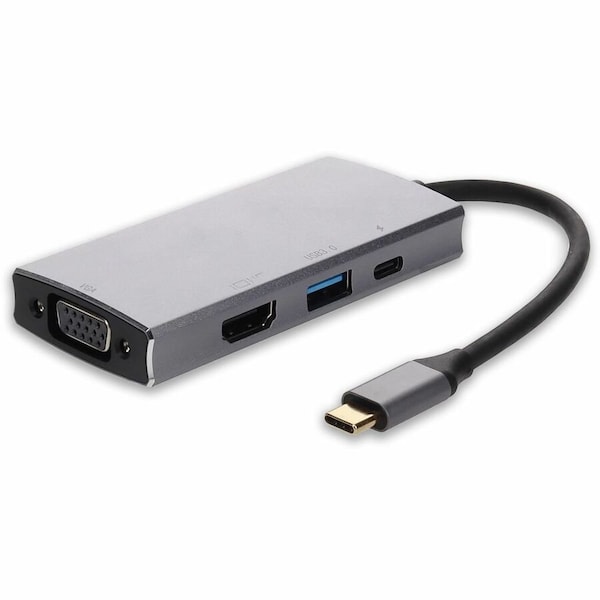 Add-On AddOn Docking Station USB C 3.1 Male to 1X USB C 3.1 1X HDMI (4K) 1x USB A 3.0 1X VGA Female USBC2C31H4U3VAL-AA - main