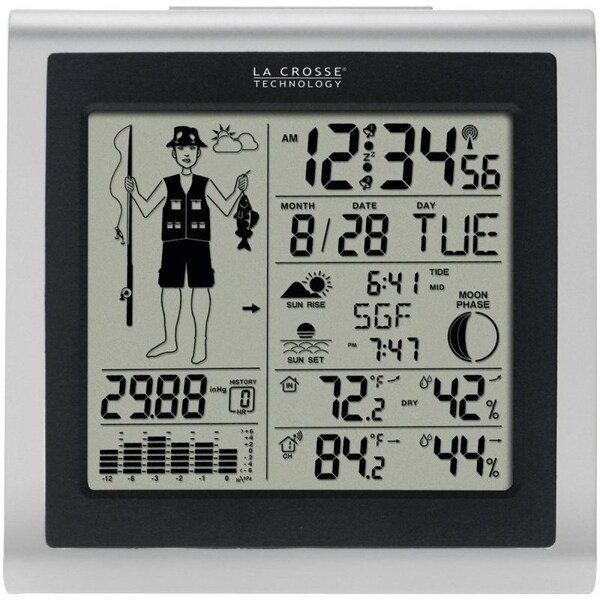 La Crosse Technology Fisherman Forecast Station, 32 to 122 deg F, 1 to 99 Humidity Range, LED Display 308-1451 - main