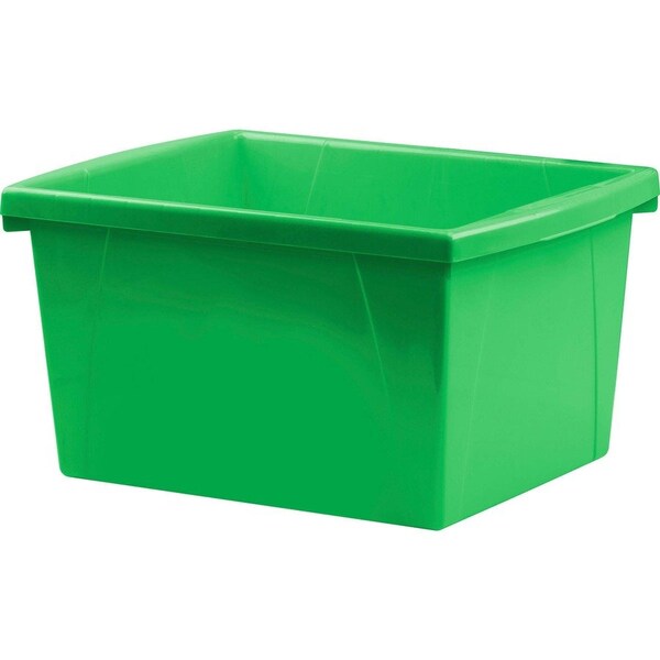 Storex Storage Bin, Plastic, Green, 3 PK 61480U06C - main