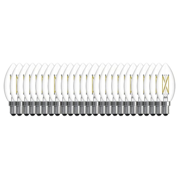 Bulbrite LED Filament PK of 25, 5.1 W Dimmable B11 Light Bulb with Clear FinishE12 Base, 4000K 776237 - main