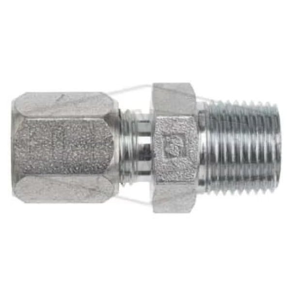 Dixon The Right Connection Flareless Bite Adapter, 1/2 x 1/4 in Nominal, Male Tube x Male NPTF End Style, FLC2404-08-04 - main