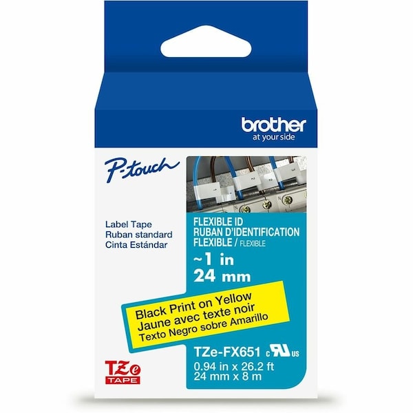 Brother Flag Label, White, Polyester TZEFX651G - main