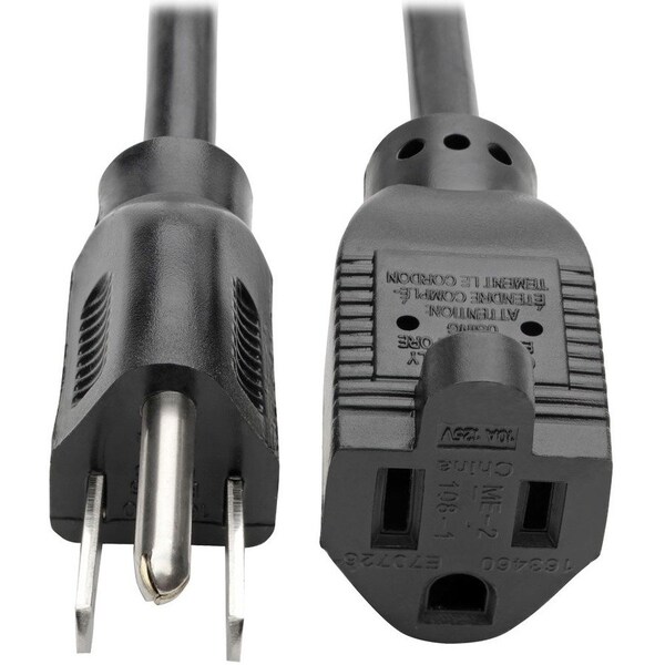 Tripp Lite Power Extension Cord 18 AWG 10A NEMA 5-15R to NEMA 5-15P 6ft 6FT P022-006 - main