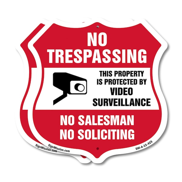 Signmission No Trespassing Sign This Property Is Pro, 12 inch X 12 inch, Plastic Sign, 2PK SHI-P-2PACK-12-425 - main