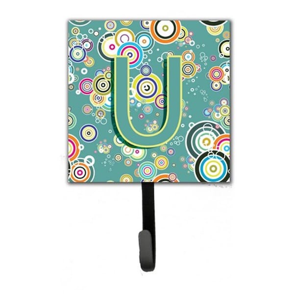 Carolines Treasures Letter U Circle Circle Teal Initial Alphabet Leash and Key Holder CJ2015-USH4 - main