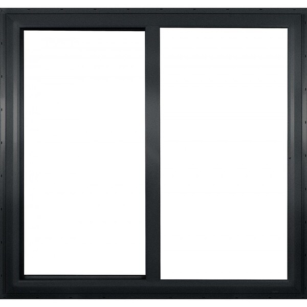 Factory 2U Windows Horizontal Sliding Impact Window 36in x 36in Black Ext / White Int Vinyl LowE Glass High Alt 804021 - main