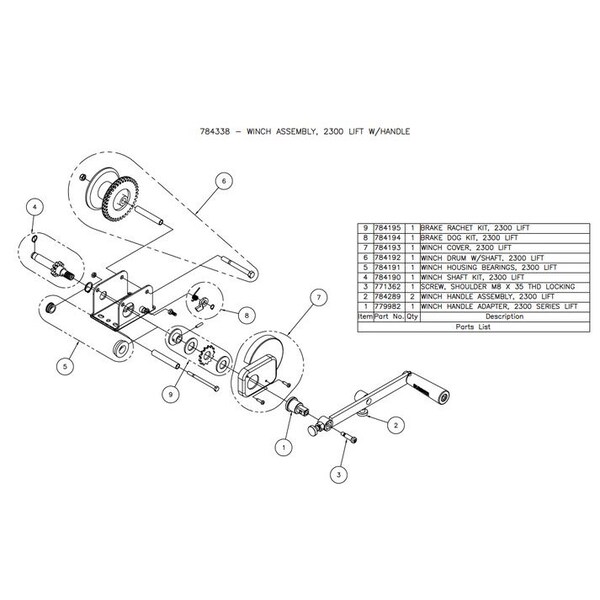 Sumner WINCH HANDLE ASSEMBLY 784289 - main