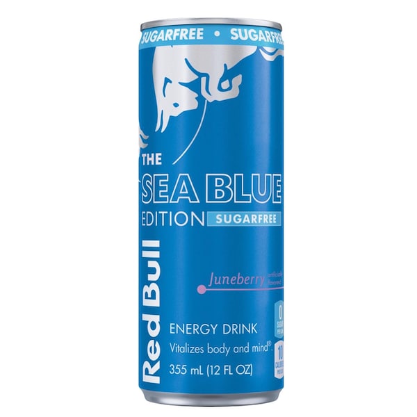 Red Bull Sugar Free Sea Blue Edition 12O Red Bull Sea Blue Edition Sugar Free Juneberry Energy Drink 12 oz RB245893 - main