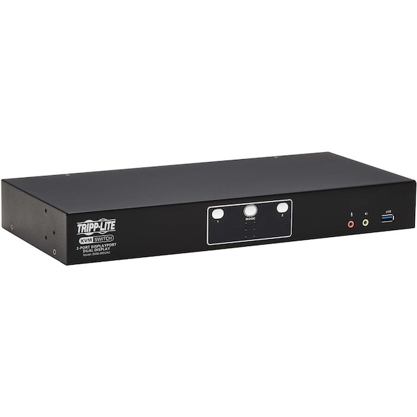 Tripp Lite DisplayPort KVM Switch Dual-Display 2-Port 4K60Hz USB 3.2 Gen 1 B006-DP2UA2 - main