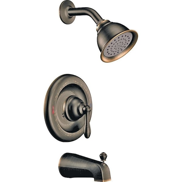 Moen Caldwell 82496EPBRB Tub and Shower Faucet, Stainless Steel, Mediterranean Bronze 82496EPBRB - main