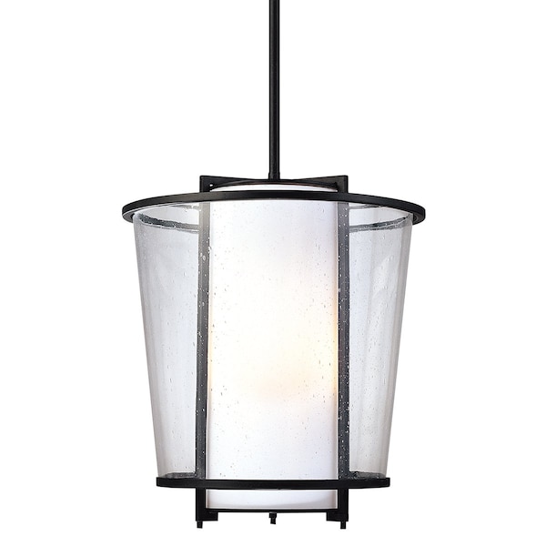 Troy Lighting Bennington 3 Light Pendant 13.5 In. Textured Black F1358-TBK - main