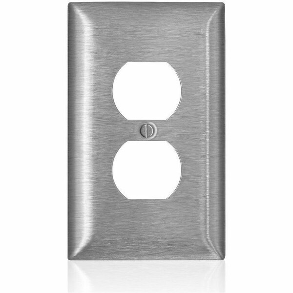 Leviton WallPlate, DuplexOutlet, StainlessSteel SSJ8-C40 - main