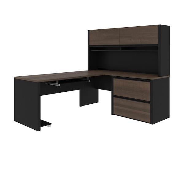Bestar Connexion L-Shaped Workstation, Antigua/Black 93867-000052 - main