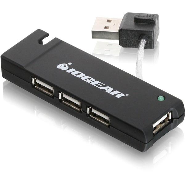 Iogear 4 PORT HI-SPEED USB 2.0 HUB, ADD FOUR HI-SPEED USB 2.0 PORTS IN SECONDS GUH285W6 - main