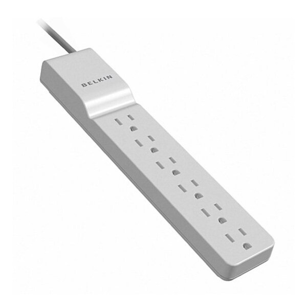 Belkin 6-OUTLET HOME/OFFICE SURGE PROTECTOR, 4 BE106000-04-BLK - main