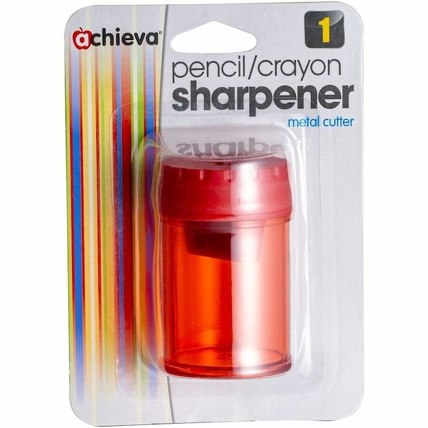 Oic PencilCrayon Metal Cutter Sharpener, Red OIC30240 - main