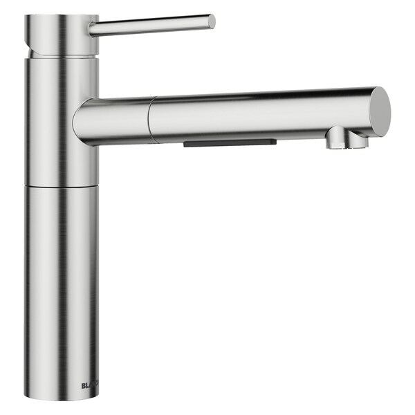 Blanco Alta II Low Arc Pull-Out Dual-Spray Kitchen Faucet - PVD Steel 527559 - main