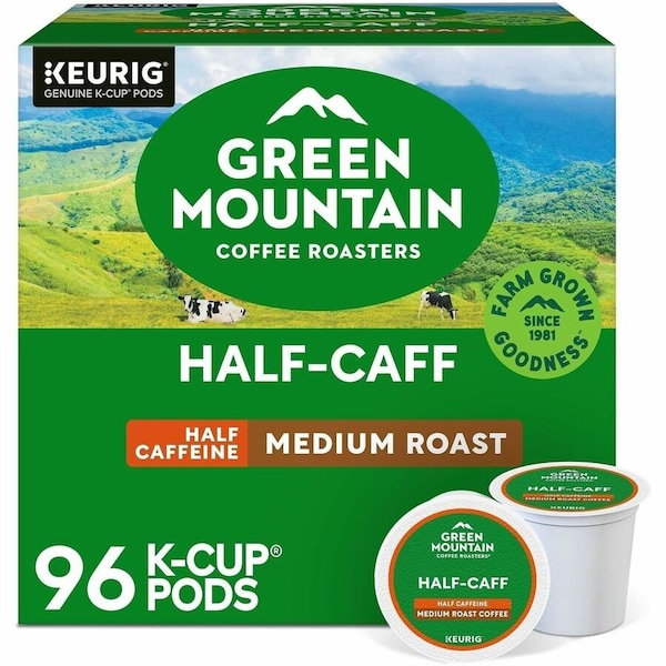 Green Mountain Coffee Roasters K-Cup Half-Caff Coffee, Compatible with Keurig Brewer, K-Cup, Half Caff, 24PK 5000330138 - main