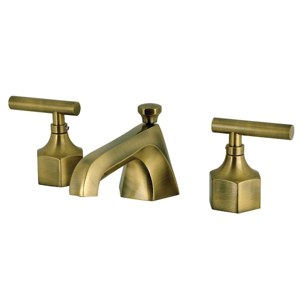 Kingston Brass Widespread Bathroom Faucet with Brass Pop-Up, Antique Brass KZ4463CML - main