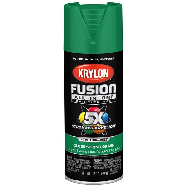 Fusion All-In-One 12 Oz Krylon Spring Grass Paint & Primer Spray Paint, Gloss K02724007 - main