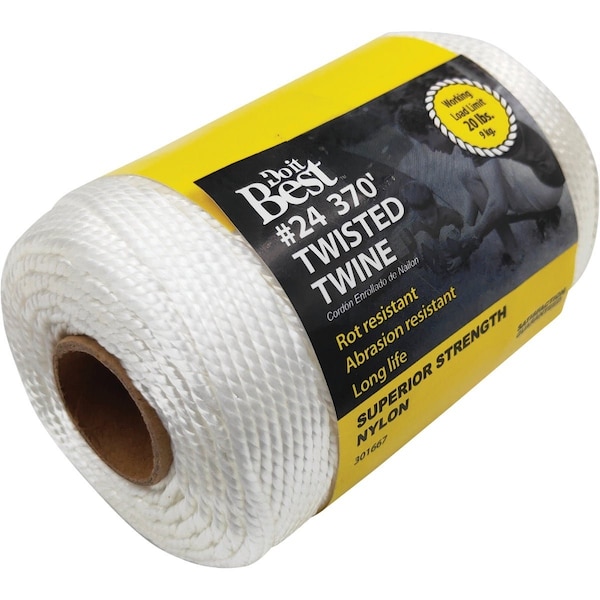 Do It Best No, 24 x 370 Ft. White Nylon Twisted Twine 301667 - main