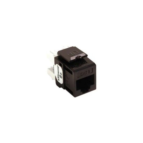 Leviton 1-Port Mod Jack 110 8W8P Utp, T568A/B Cat6 Quickport, Extreme 6+ Brown 61110-RB6 - main