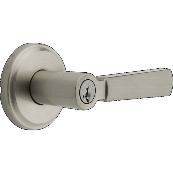 Kwikset Perth Lever Entry Door Lock SmartKey with 6AL Latch and RCS Strike Satin Nickel Finish 740PHL-15S - main