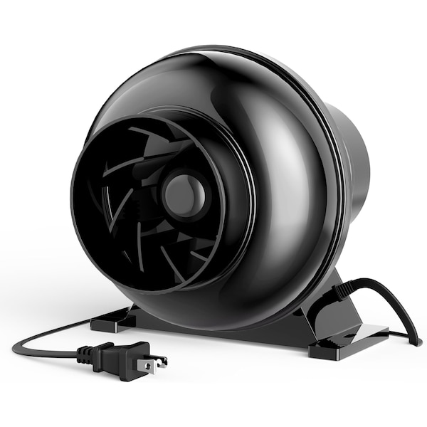 Ipower 4 Inch 195 CFM Inline Duct Fan, Exhaust HVAC Vent Blower, Ventilation Fan, for Hydroponics, GLFANXINLINELITE4V2 - main