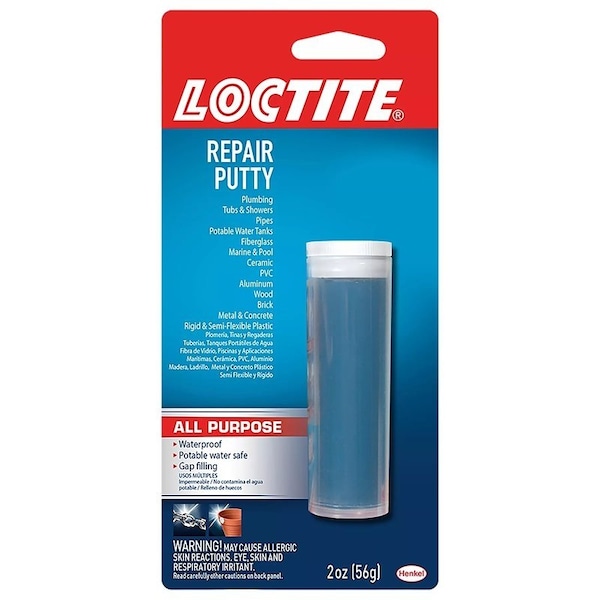 Loctite All-Purpose Repair Putty, Solid, Blue/White, 2 oz Carded Cylinder 1999131/431348 - main