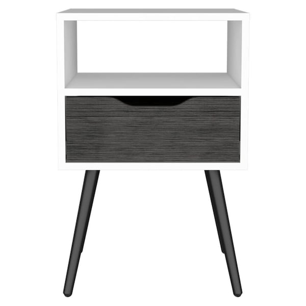Homeroots 25" Wood One Drawer Nightstand 477924 - main