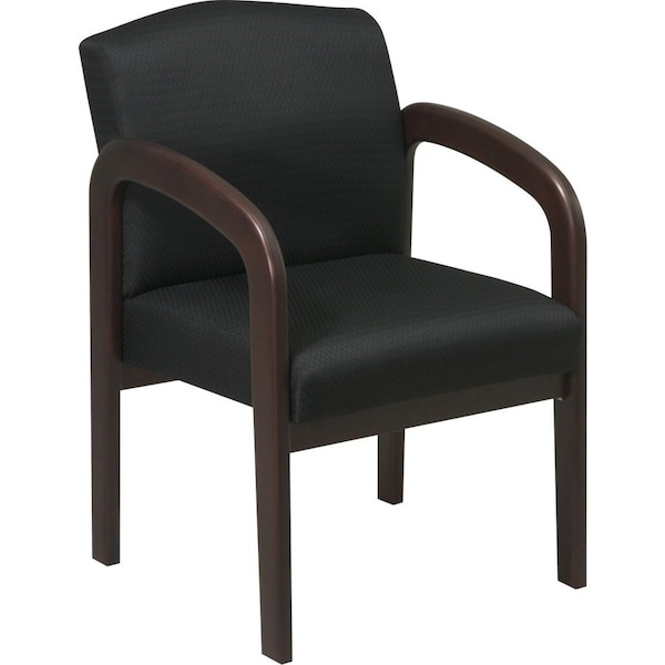 Office Star Collection: WD Visitors Chair, Black Seat, Black Back, 23" W 25-1/2" L 33-1/2" H, Fixed, Fabric Seat WD388-363 - main