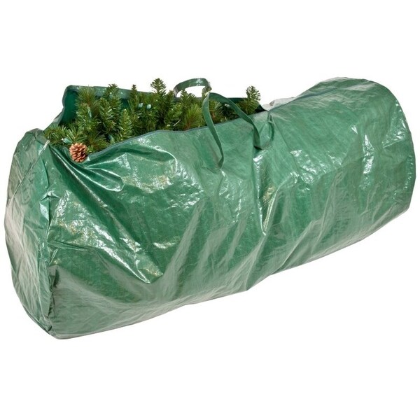 Treekeeper Tree Storage Bag, XL, 6 to 9 ft Capacity, Tarpaulin, Green, Zipper Closure, 60 in L, 30 in W SB-10172 - main