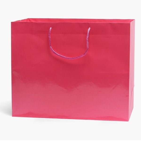 Nashville Wraps Hot Pink Gloss Gift Bags, Vogue 16x6x12, 10PK GTVMHP - main