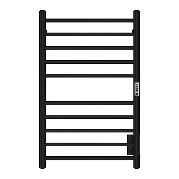 Anzzi Bali Series 10-Bar Wall Mounted Electric Bathroom Towel Warmer Rack in Brushed Nickel Finish TW-AZ075MB - main