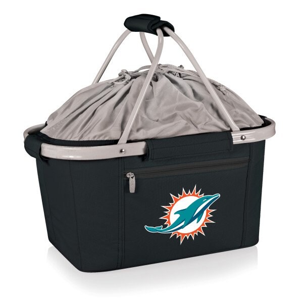 Picnic Time Family Of Brands NFL Miami Dolphins - Metro Basket Collapsible Cooler Tote 645-00-175-174-2 - main