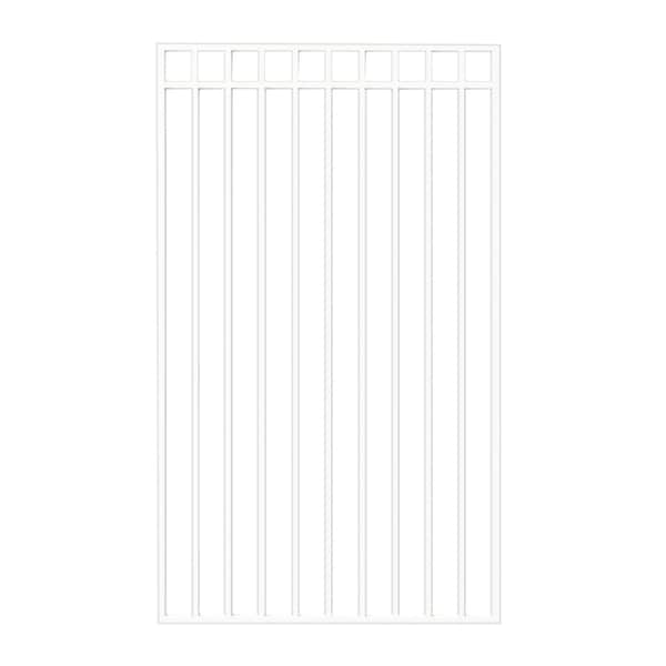 Nuvo Iron 45-in W x 68-in H Glossy Wht Coral Gate48-in W Opening Self Close Hardware W/Dbl Side Handle ICG04568GW - main