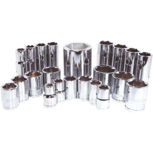 K-Tool International 1/2" Drive, 5/8" SAE Socket, 6 Points, Deep 6Pt, Chrome 1/2"Dr, 5/8 KTI-23220 - main