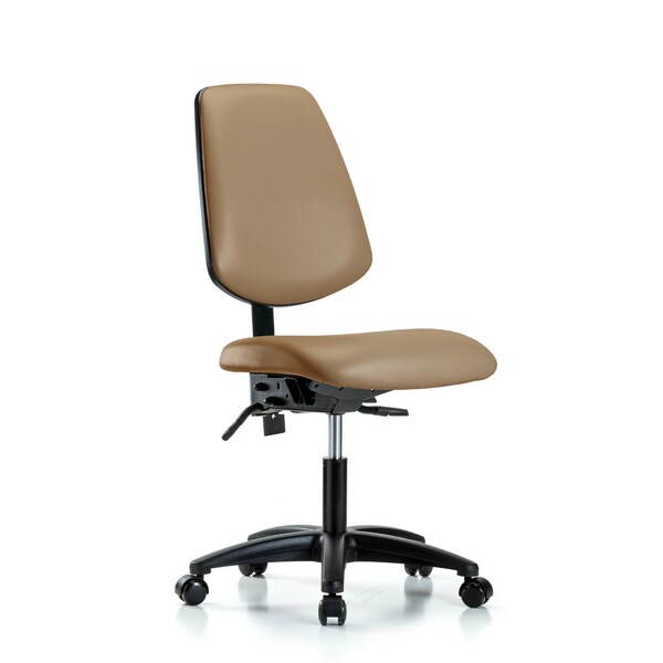 Blue Ridge Ergonomics Desk Chair No Arms, 18" to 23" Height, Vinyl, Taupe BR-VDHCH-MB-RG-T1-A0-RC-8584 - main