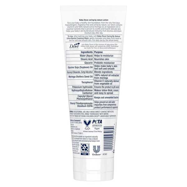 Baby Dove Caring By Nature Hypoallergenic Baby Lotion, 8 Fluid Ounce, 6PK 69603879 - main