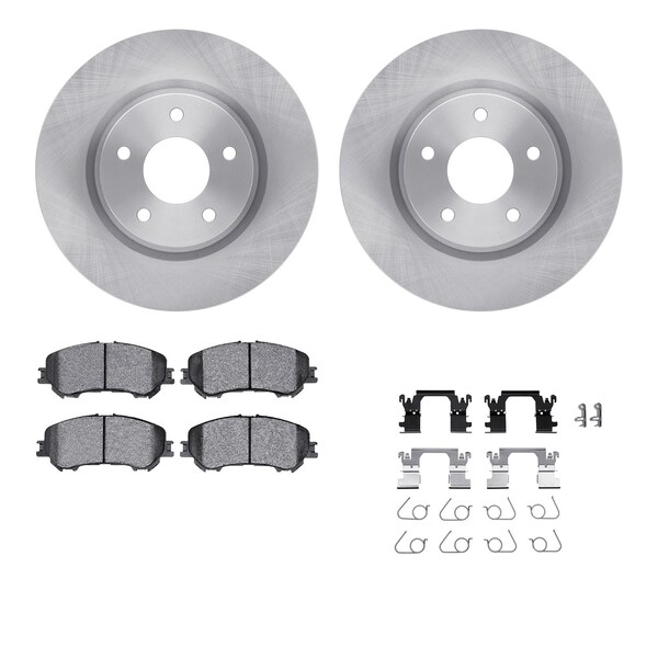 Dynamic Friction Co DFC Rotors with EURO 5000 Ceramic Brake Pads includes Hardware 6612-67059 - main