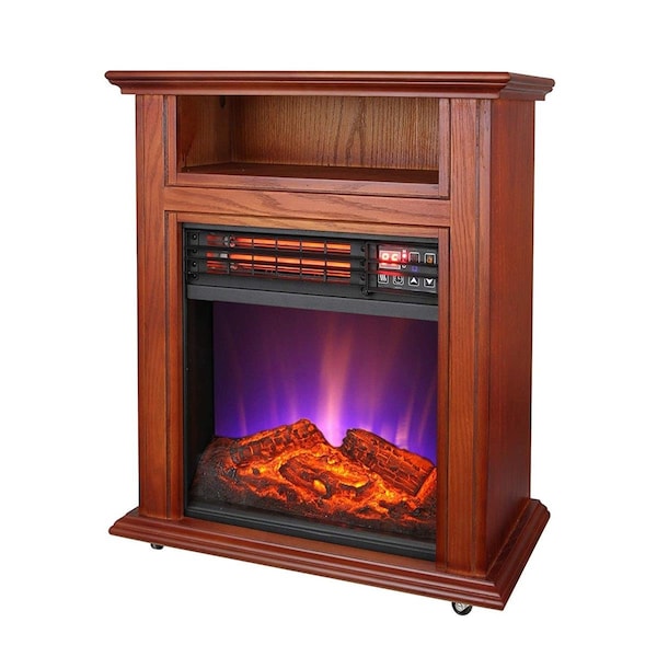 World Marketing Of America World Marketing Electric Quartz Fireplace, Walnut QF4561R - main