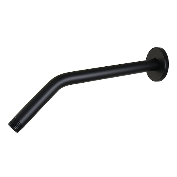 Kingston Brass 12" Shower Arm with Round Flange, Matte Black K163R0 - main